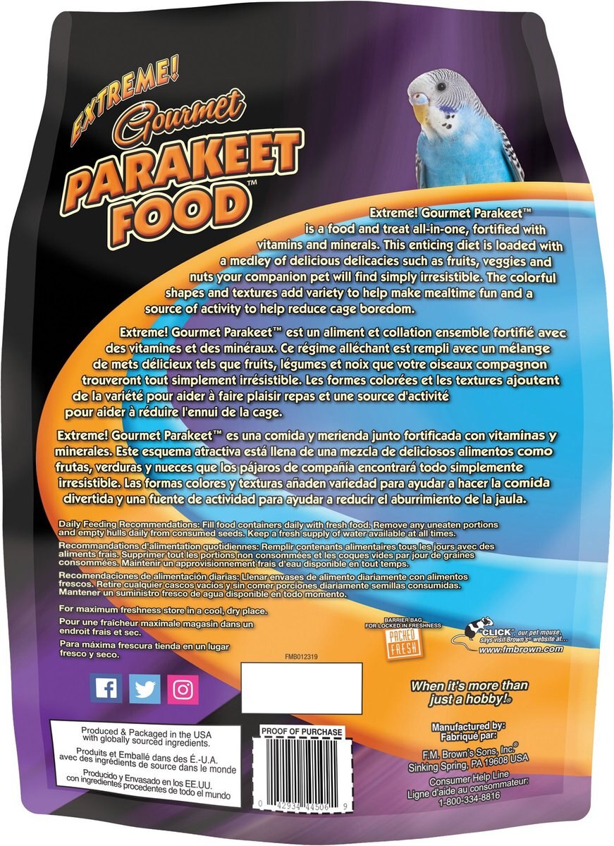 Brown's Gourmet Parakeet Food