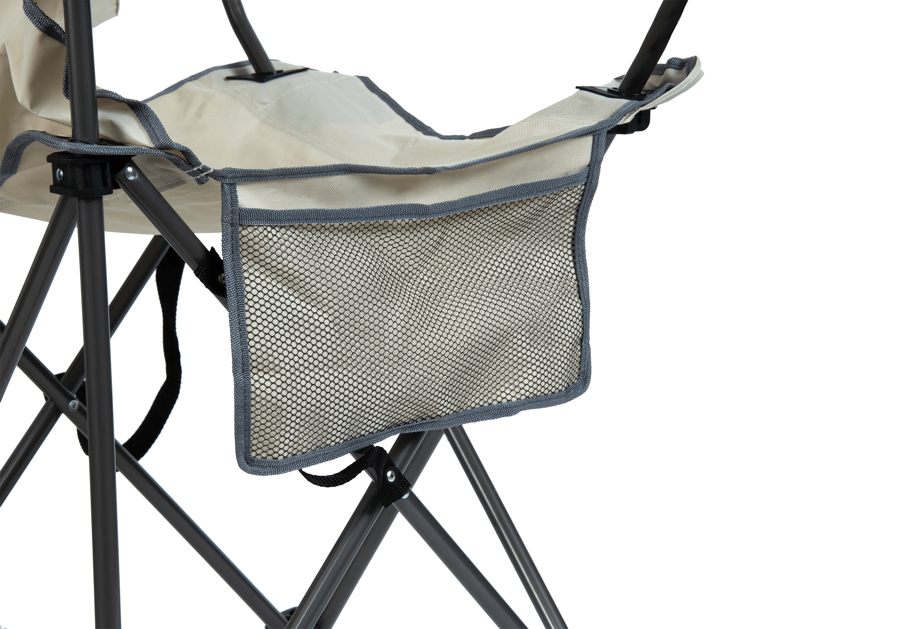 Quik Chair Max Shade Adjustable Folding Camp Chair - Khaki/Gray