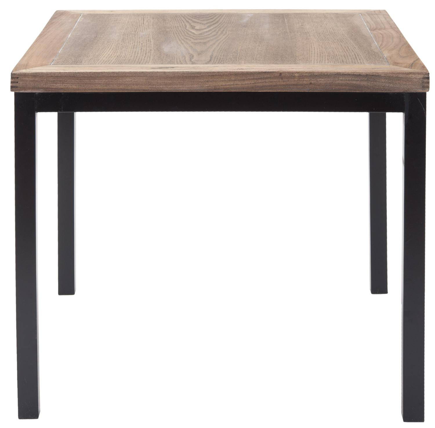 Safavieh Dennis Industrial Wood Top Side Table  Crowdfused