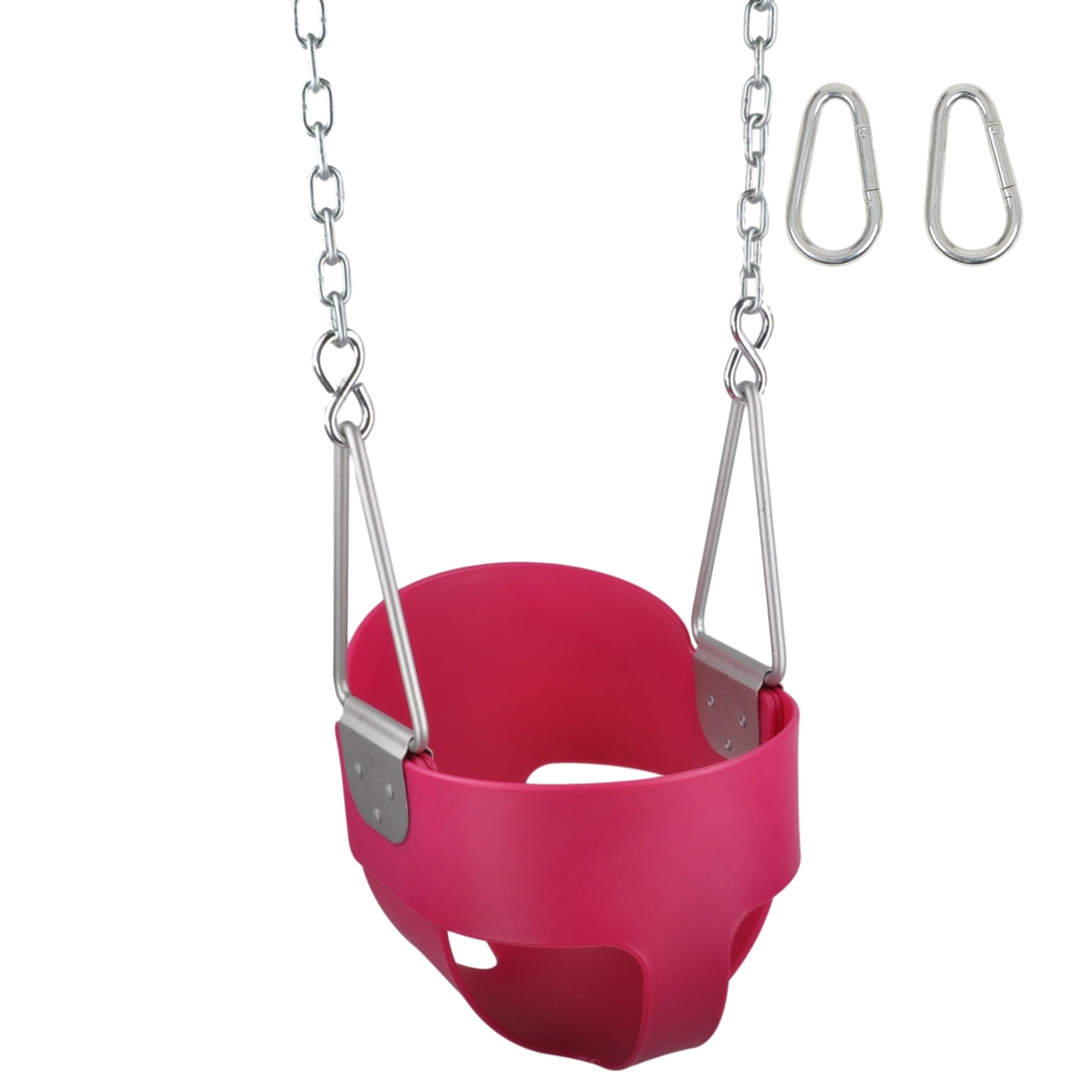 Swing Set Stuff Inc. Highback Full Bucket with Chains and Hooks (Pink)