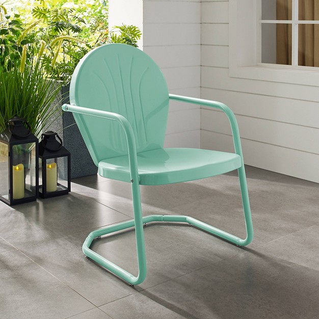 Griffith Metal Chair Aqua Crosley