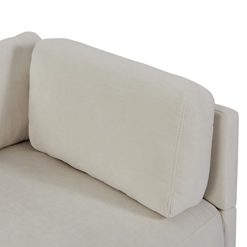 Convertible Sectional Sofa  L Shaped Comfort Upholstered Couch with Reversible Chaise  Thick Backrest and Seat Cushions