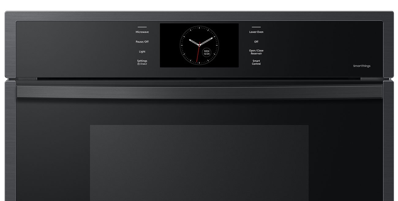  Bespoke 30-Inch Microwave Combination Oven With AI Pro Cooking Camera in Matte Black Steel