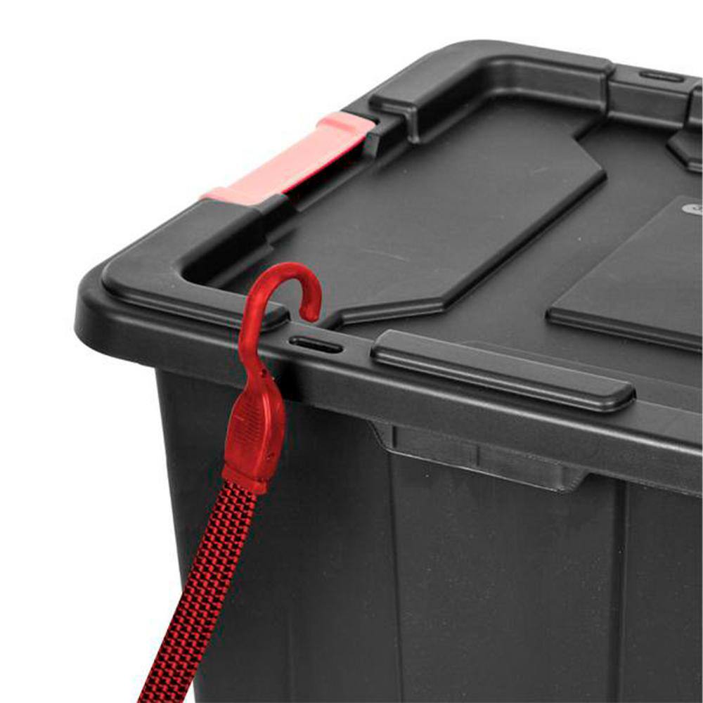 Sterilite Durable Rugged Industrial 15 Gal. Storage Bin in Black (6-Pack) 6 x 14649006