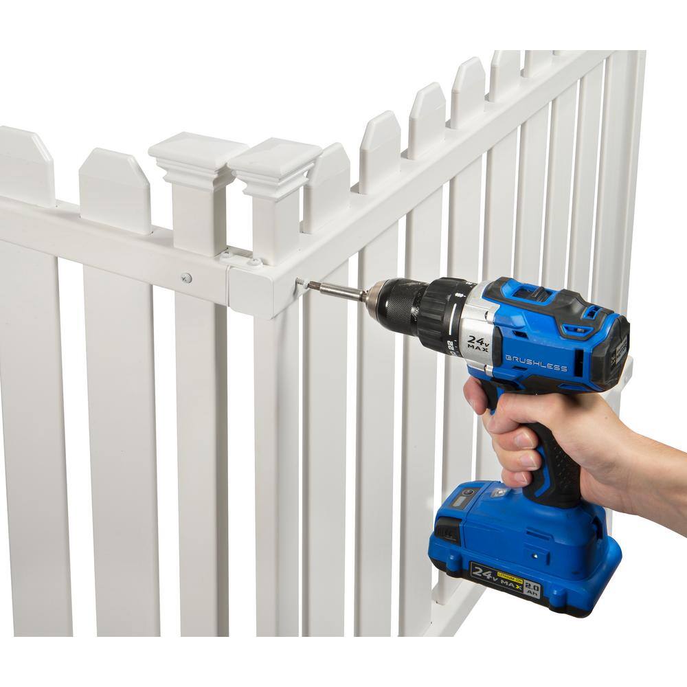 Zippity Outdoor Products Bella Puppy and Garden 2.5 ft. x 3.4 ft. White Vinyl Fence Kit 2-Pack ZP19064