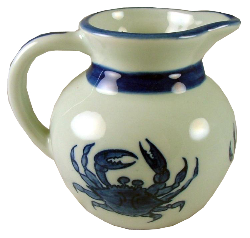 Chesapeake Blue Crab Porcelain Coffee Creamer 4 inch