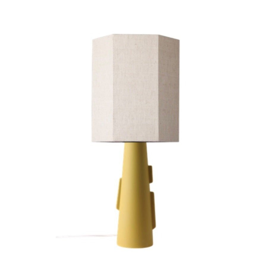 Mustard yellow table lamp