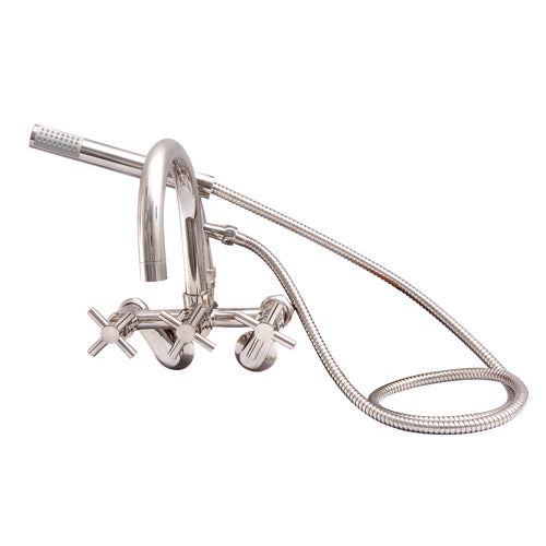 Clawfoot Tub Filler – Gooseneck Spout & Cross Handles