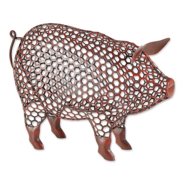 Iron Chicken Wire Pig Sculpture Brown Zingz amp Thingz