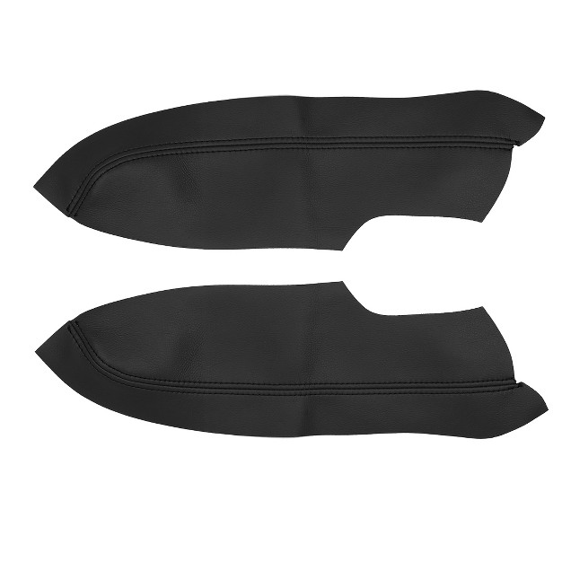 Unique Bargains Synthetic Leather Car Front Door Panels Armrest Cover For 2006 2011 Honda Civic Sedan Black 1 Pair