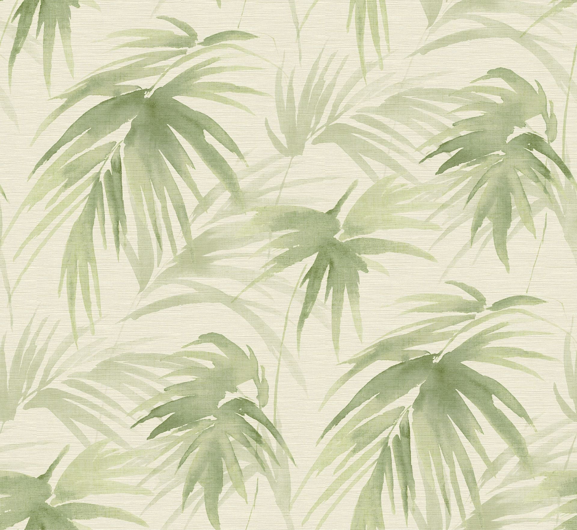 Sample Darlana Grasscloth Wallpaper in Green from the Scott Living Collection