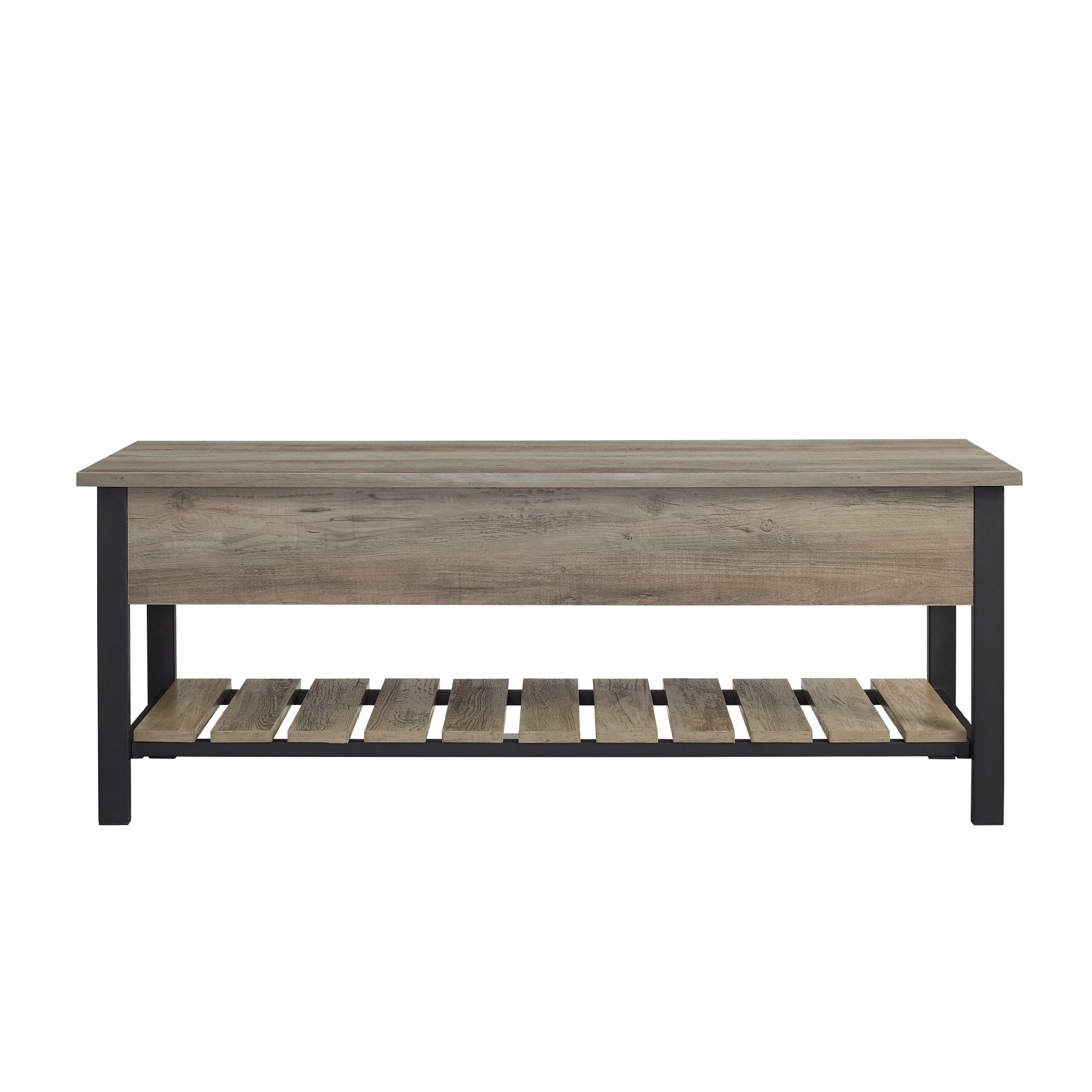 Manor Park Storage Bench, Grey Wash