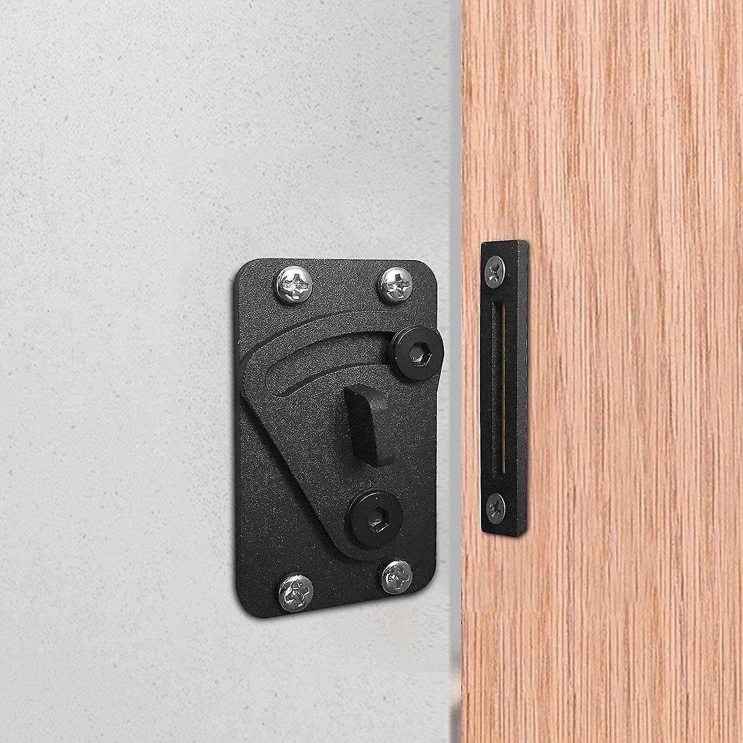 Stainless Steel Black Latch For Door And Latch For Sliding Barn Door - Stainless Steel