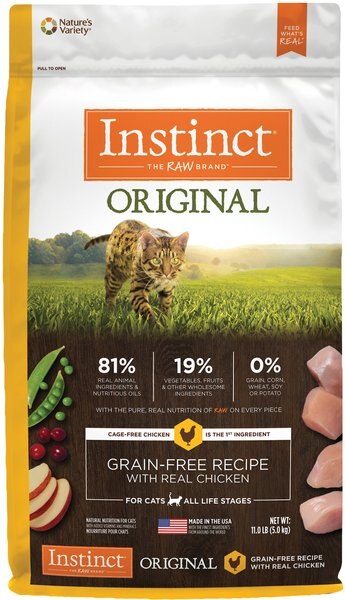 Instinct Original Grain-Free Recipe with Real Chicken Freeze-Dried Raw Coated Dry Cat Food