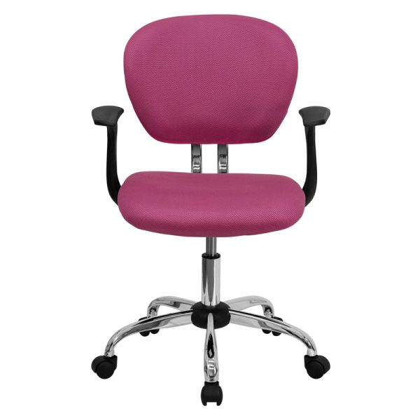 Flash Furniture Mid-Back Mesh Swivel Task Chair with Arms