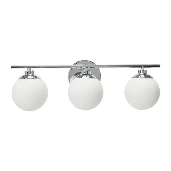 Robert Stevenson Lighting Lorne - Metal and Frosted Glass 3-Light Vanity Light