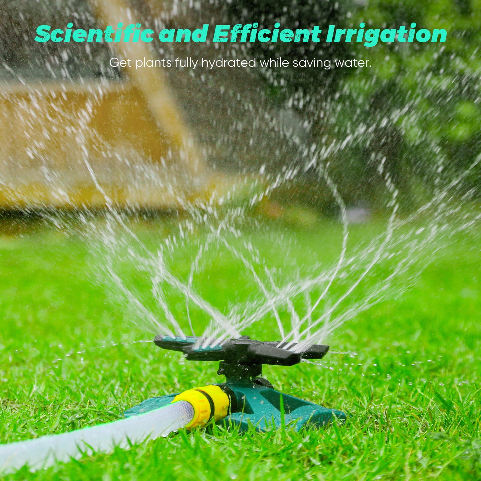 Mighty Rock Sprinklers for Yard, Large Coverage Area, 5 Arms, 20 Nozzles, Household Automatic Irrigation System for Plants,