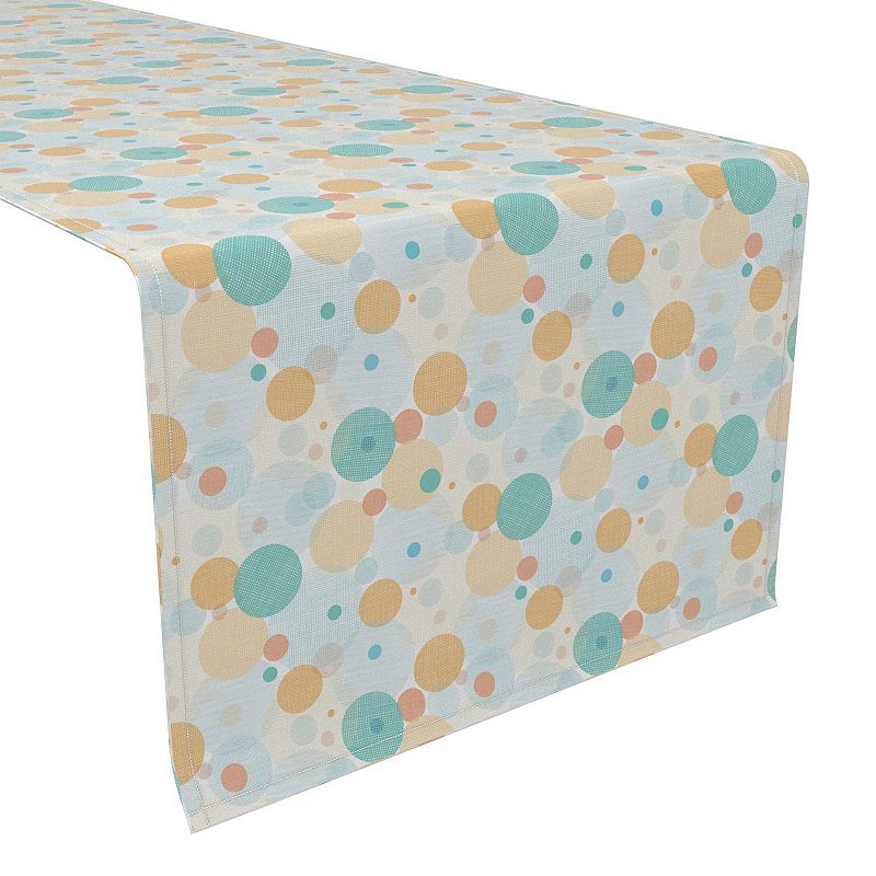 Table Runner， 100% Cotton， 16x90， Colorful Spots