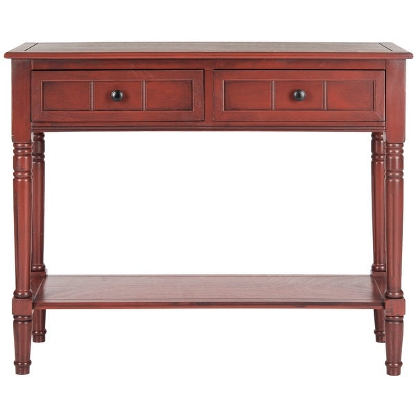 Samantha Contemporary 2 Drawer Console， Red