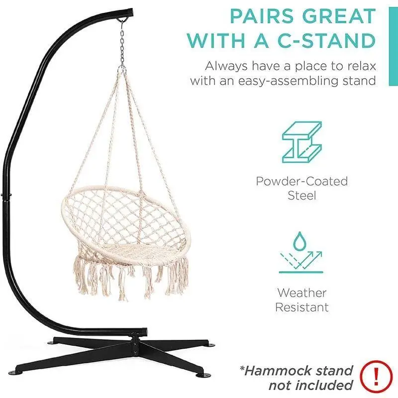 Cotton Rope Hanging Hammock Chair Macrame Swing Chair