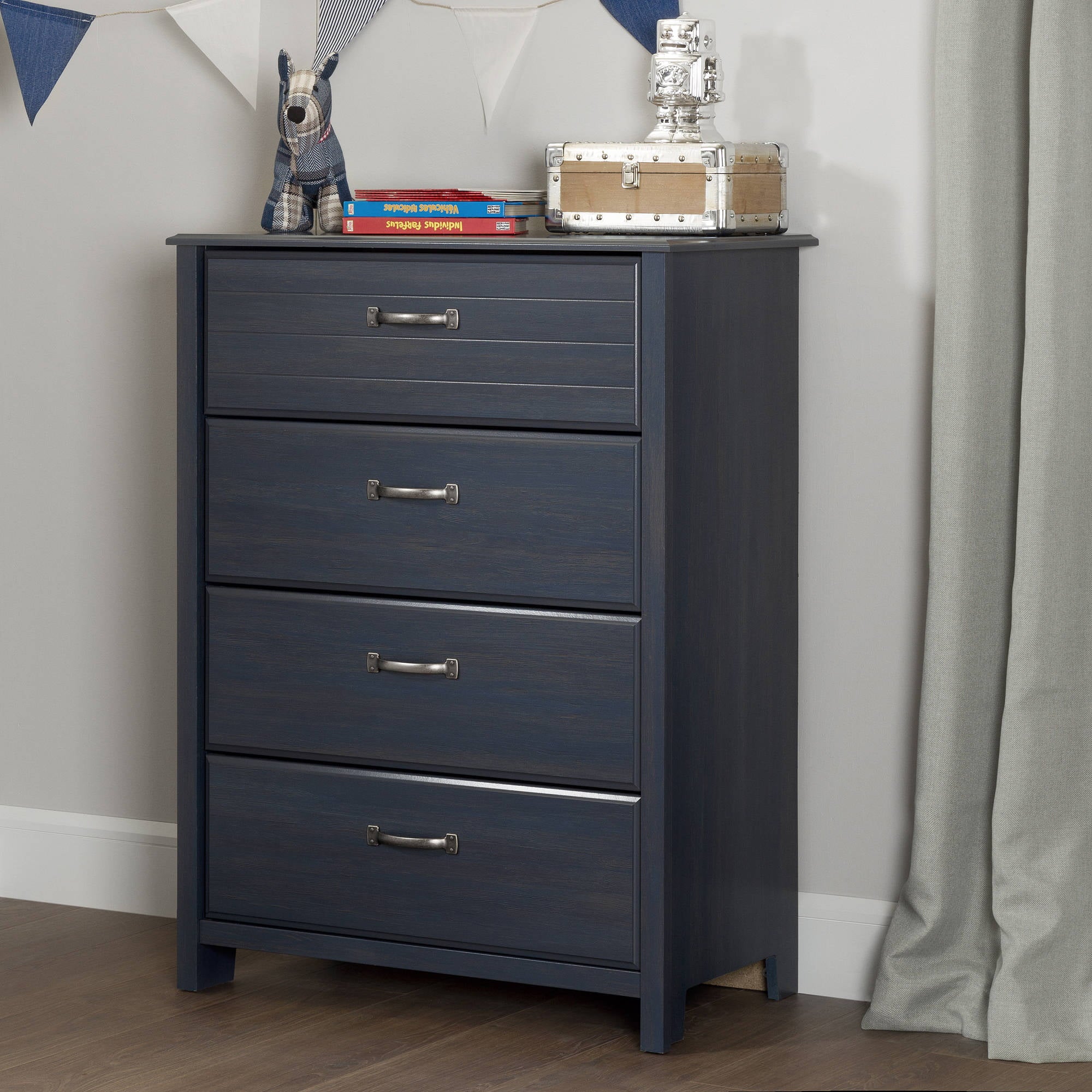 South Shore Ulysses 4-Drawer Chest, Blueberry