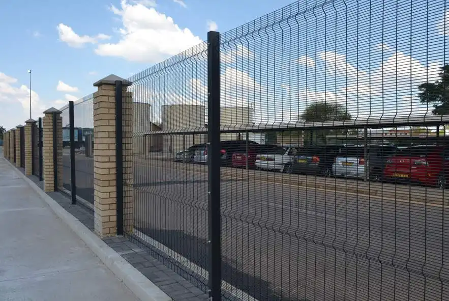 Metal fence panels clear view wire mesh fence