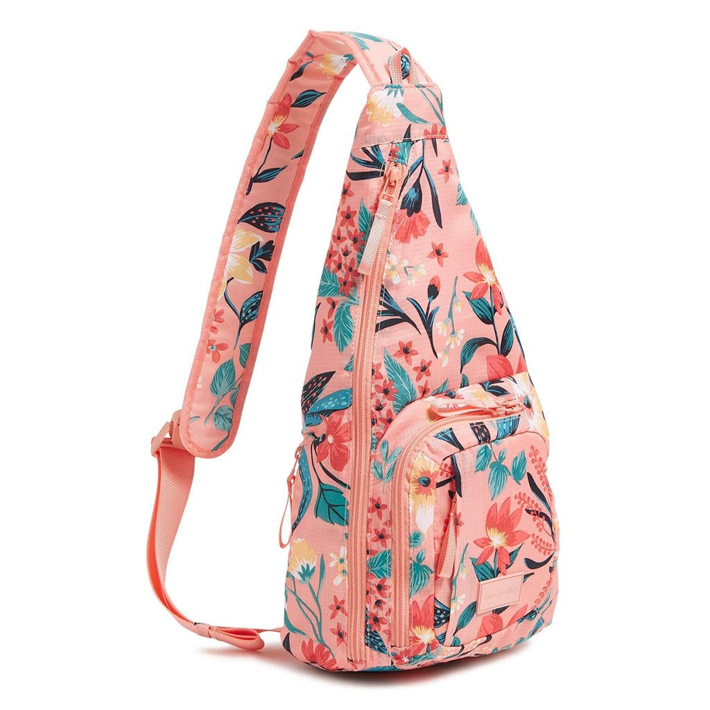 Vera Bradley  Sling Backpack in Paradise Bright Coral