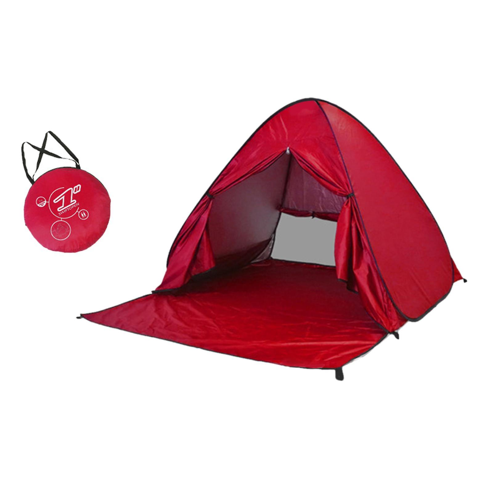 Beach Tent Automatic Beach Tent Pop Up Tent For Beach Mountaineering Fishing Red