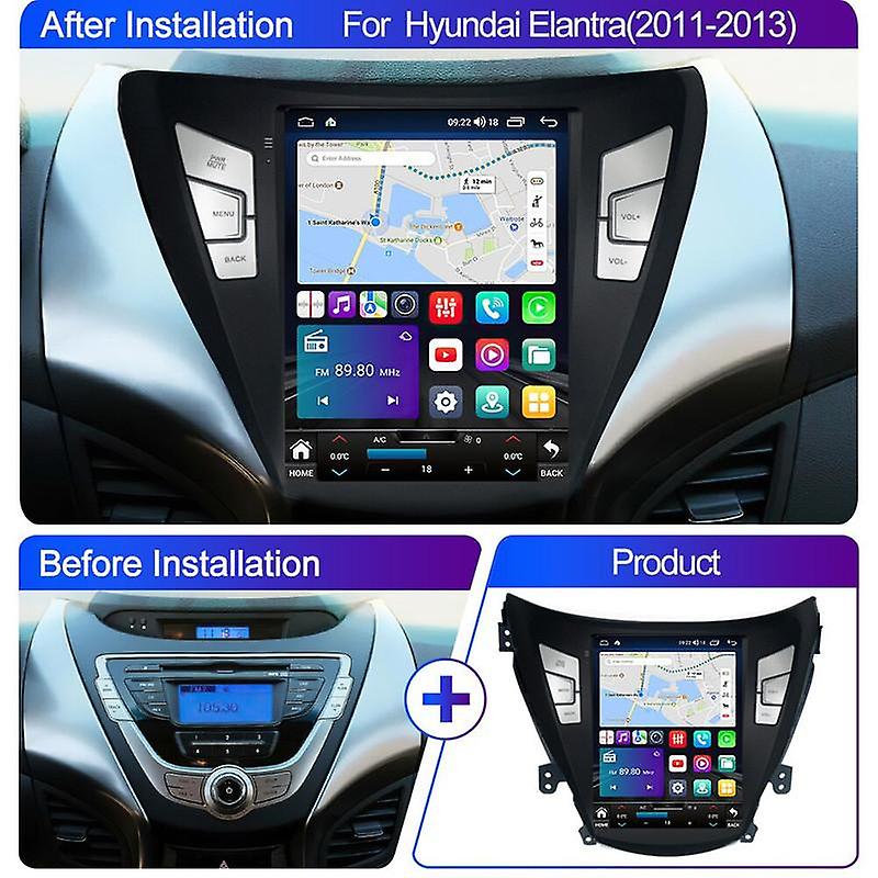 Android Car Radio Multimedia Stereo For Hyundai Elantra Avante I35 2011-2013 4G Carplay Tesla Style