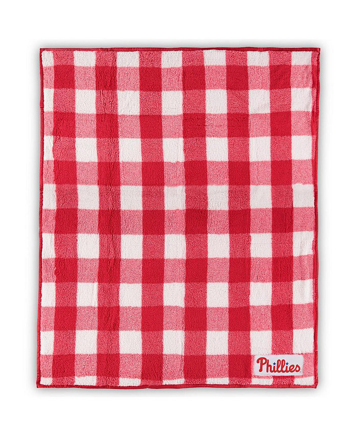 Logo Brands Philadelphia Phillies 50 x 60 Buffalo Check Frosty Fleece Blanket