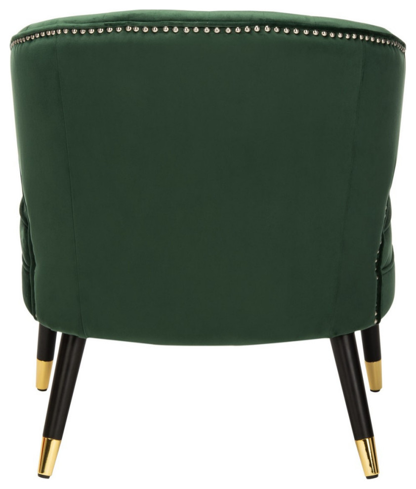 Zena Wingback Arm Chair Forest Green/Black   Midcentury   Armchairs And Accent Chairs   by V.S.D Furniture  Houzz