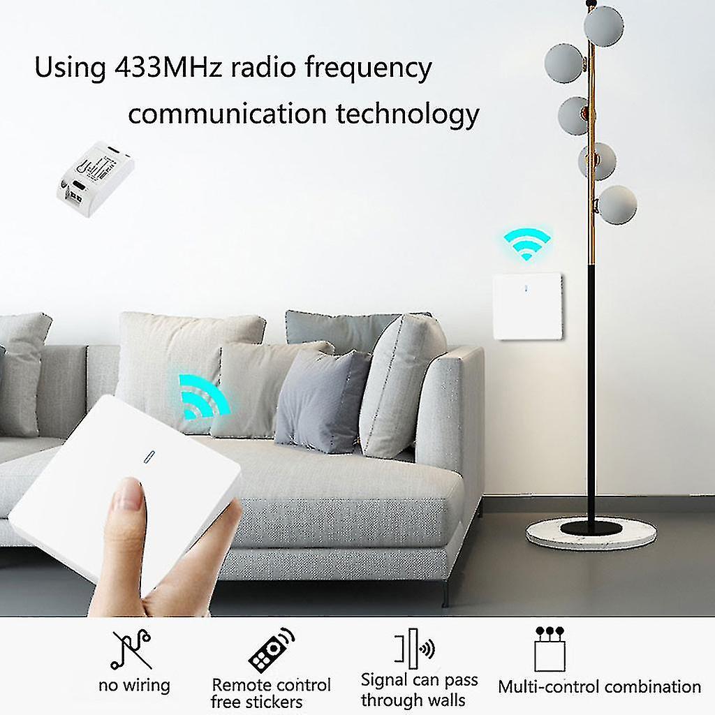 Wireless Light Switch And Receiver Kit For Led Bulbs， Ceiling Lights，lamps