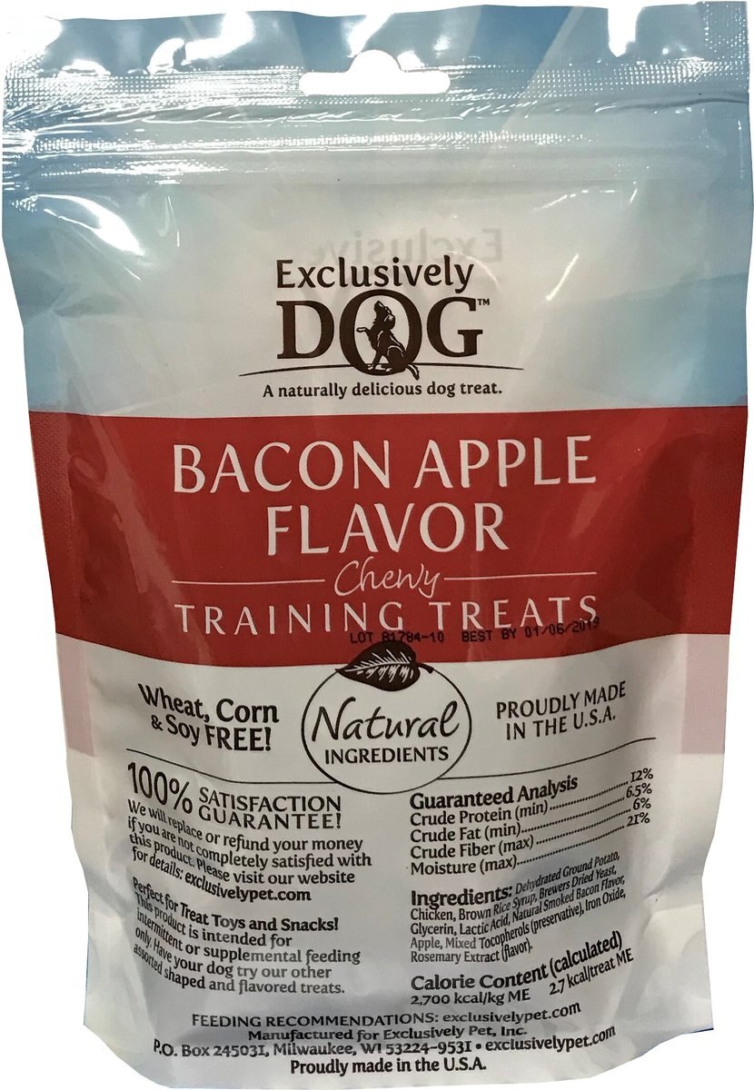 Exclusively Dog Bacon Apple Flavor Training Dog Treats