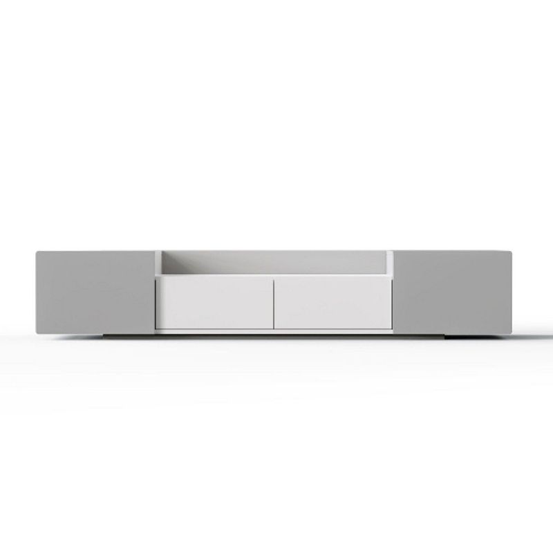 F.C Design Modern TV Stand for 70 TV with Large Storage Space， Magnetic Cabinet Door， Entertainment Center - Ideal for Living Room or Bedroom