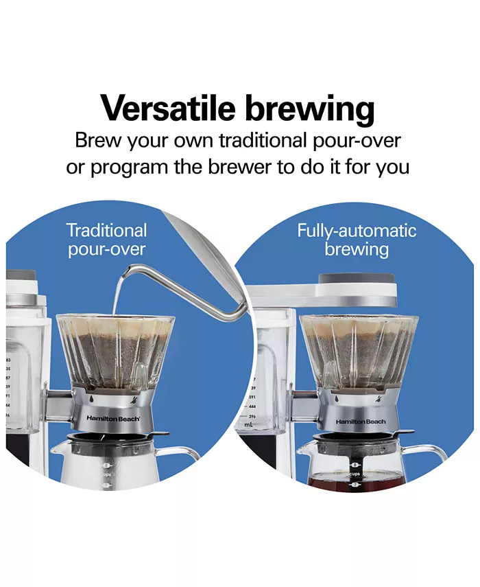 Hamilton Beach Convenient Craft Automatic or Manual Pour-Over Coffee Maker