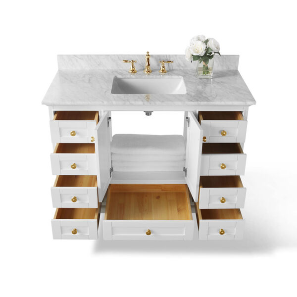 Audrey White 48-Inch Vanity Console