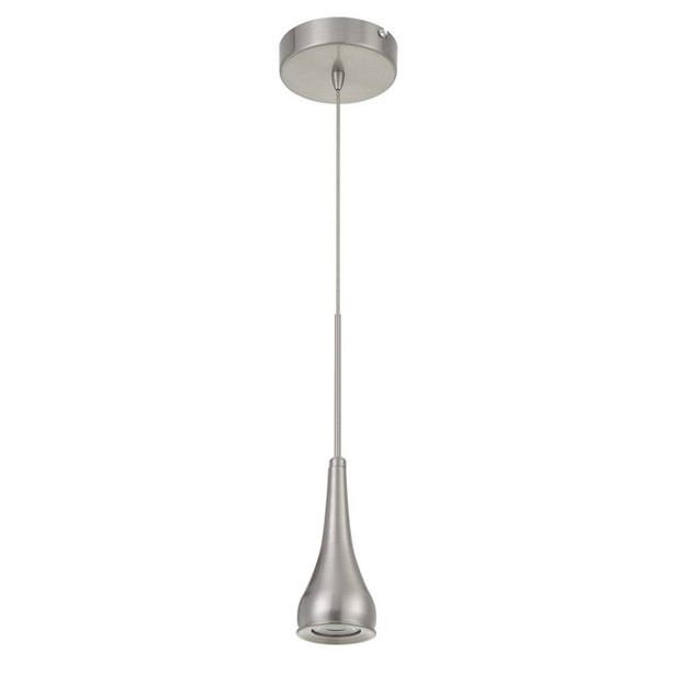 X 13 3 quot X 3 13 quot Metal Integrated Led Dimmable Kornos Pendant Fixture Brushed Steel Cal Lighting