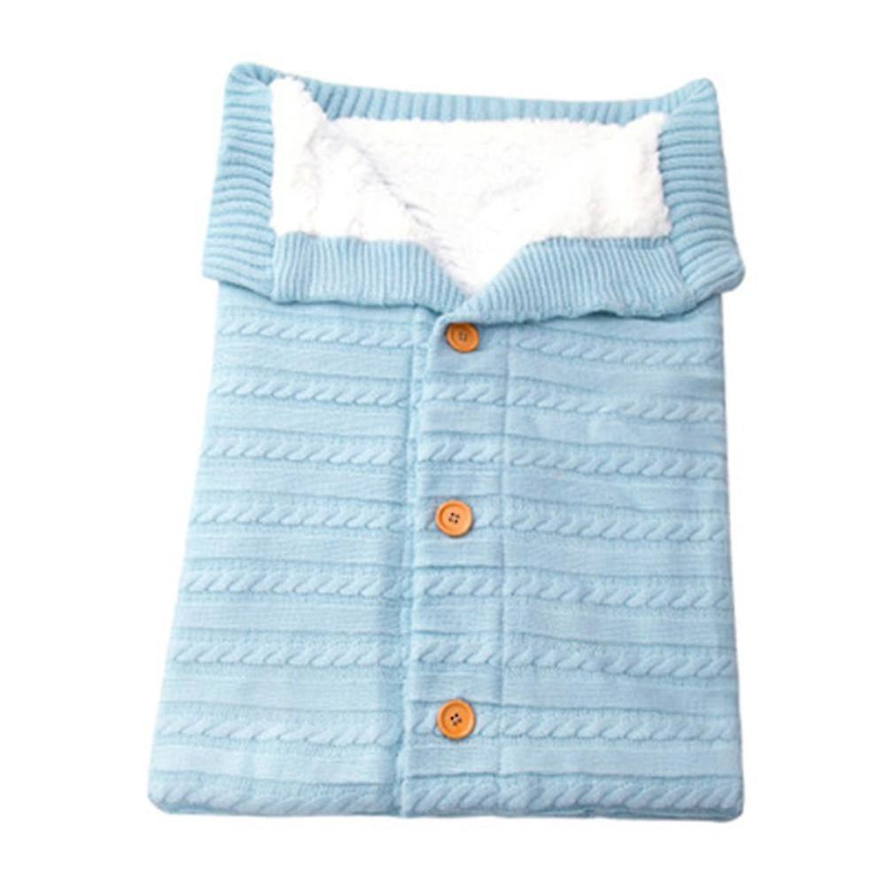 Unisex Infant Blankets Soft Thick Fleece Knit Str Wraps