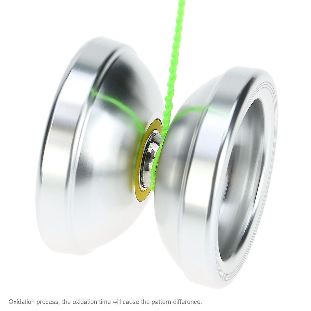 Professional Magic Yoyo T6 Rainbow Aluminum Alloy Metal Yoyo 8 Ball Kk Bearing With String For Kids Silver