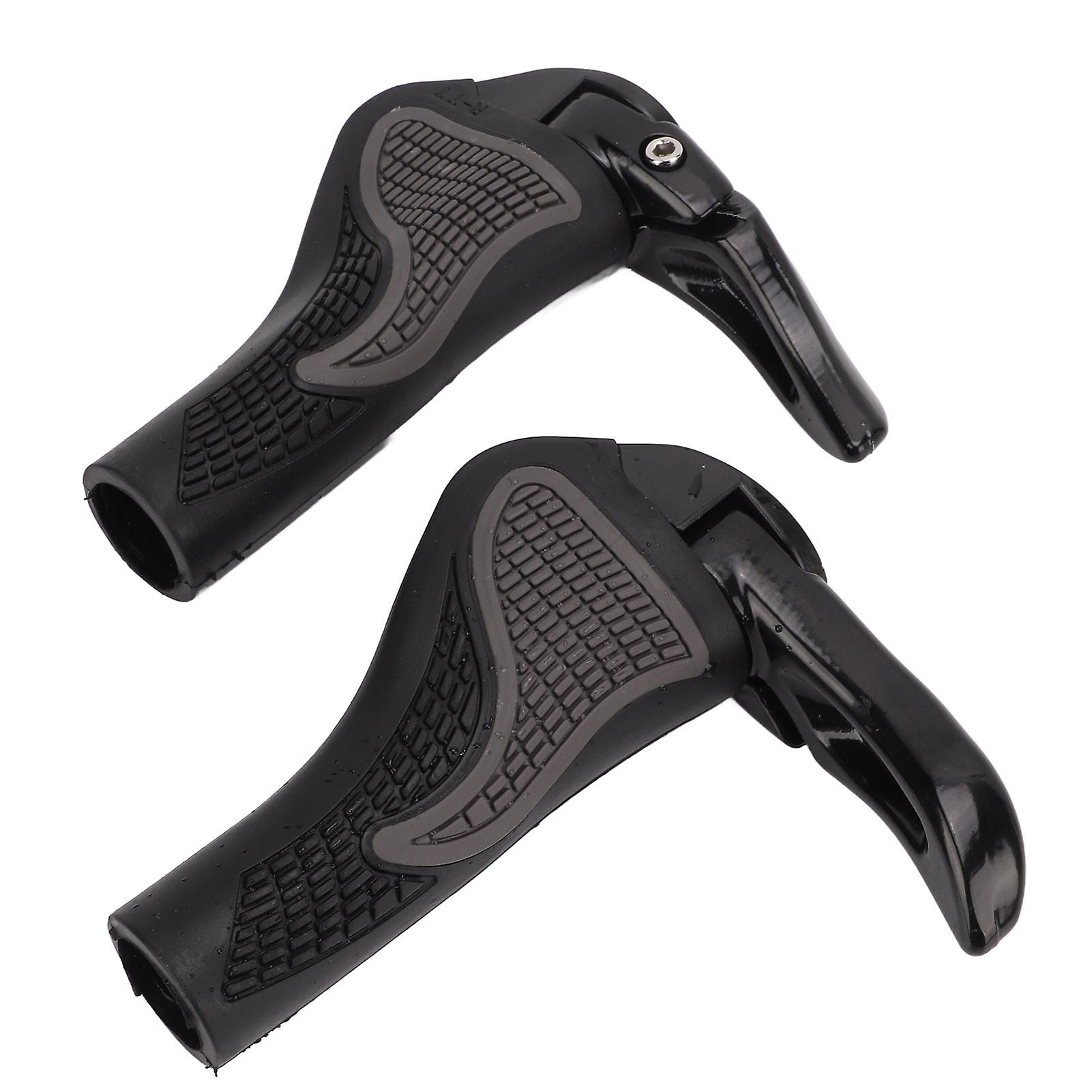 Mountain Bike Handlebar Grips Anti Slip Soft Rubber Bike Handle Grips Shock Resistance Rubber Horn Handle Cover