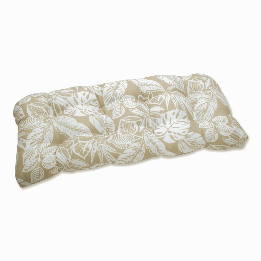 Delray Natural Wicker Loveseat Cushion   44 X 19 X 5
