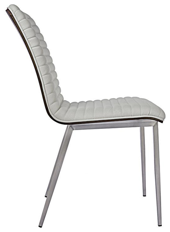 Fernanada Dining Chair Pearl White   Contemporary   Dining Chairs   by BisonOffice  Houzz