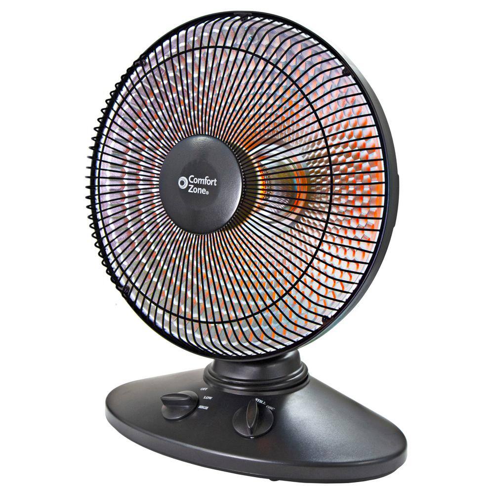 Comfort Zone 7001000-Watt Oscillating Parabolic Dish Radiant Electric Portable Heater CZ998