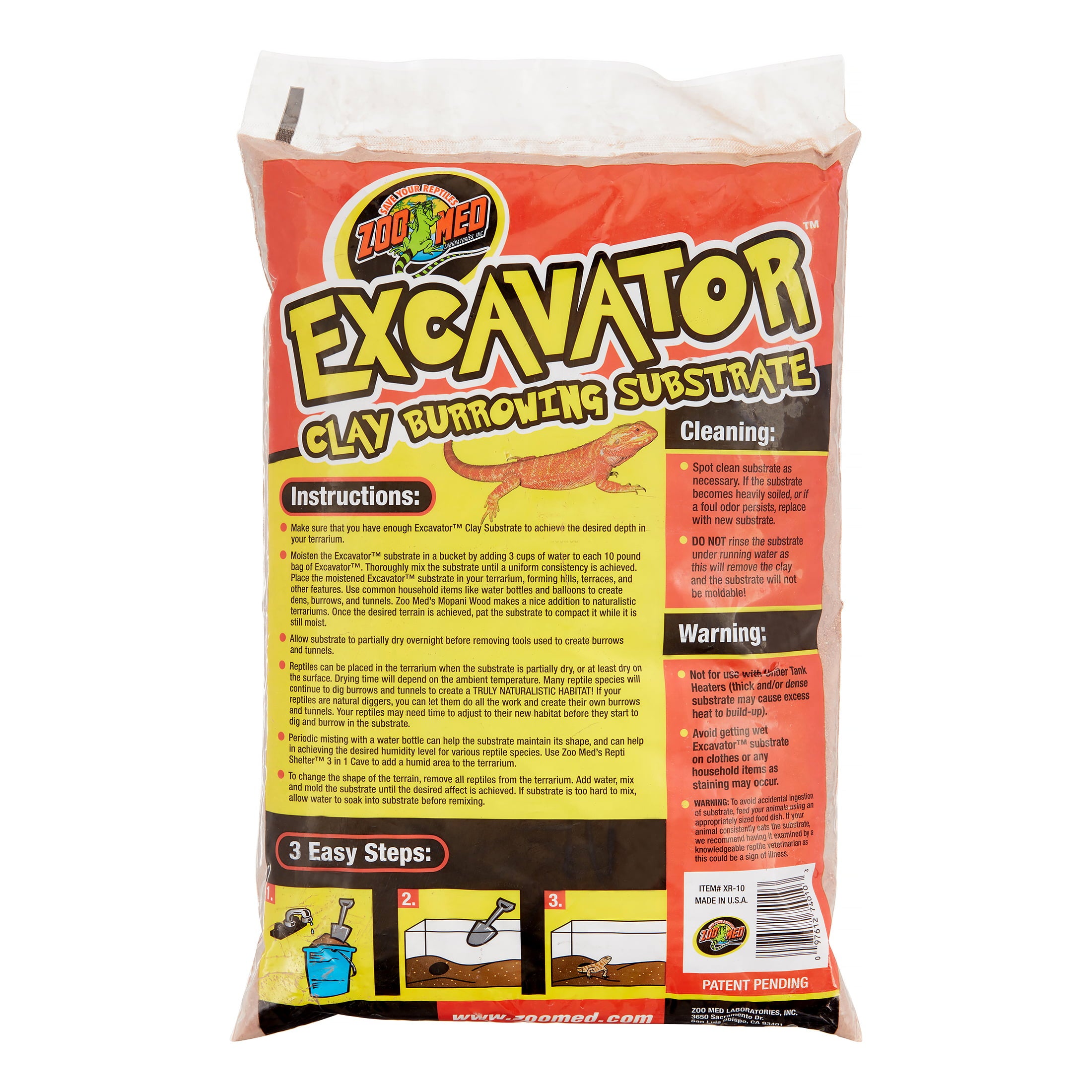 Zoo Med Excavator Clay Burrowing Substrate， 10 Lb