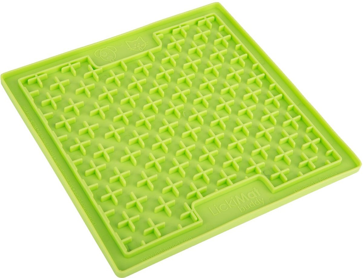 LickiMat Classic Buddy Slow Feeder Dog Lick Mat， Green