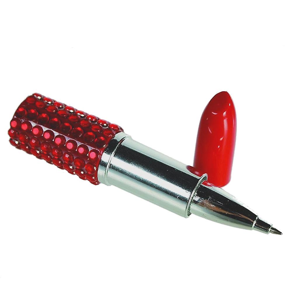 TRIXES Novelty Red Lipstick Ballpoint Pen with Blue Ink