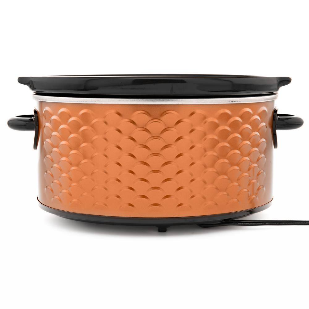 Brentwood Scallop Pattern 4.5 qt. Copper Slow Cooker 985114322M