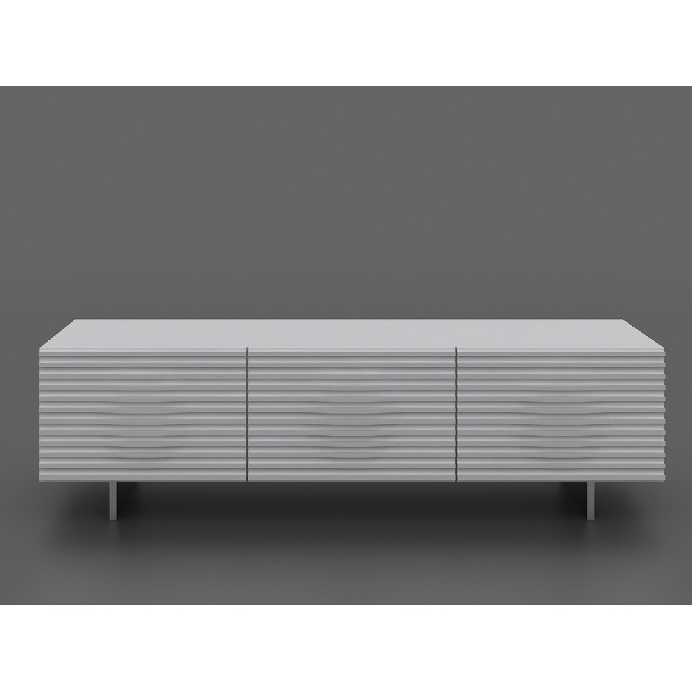 MOON High Gloss White Lacquer Entertainment Center by Casabianca Home