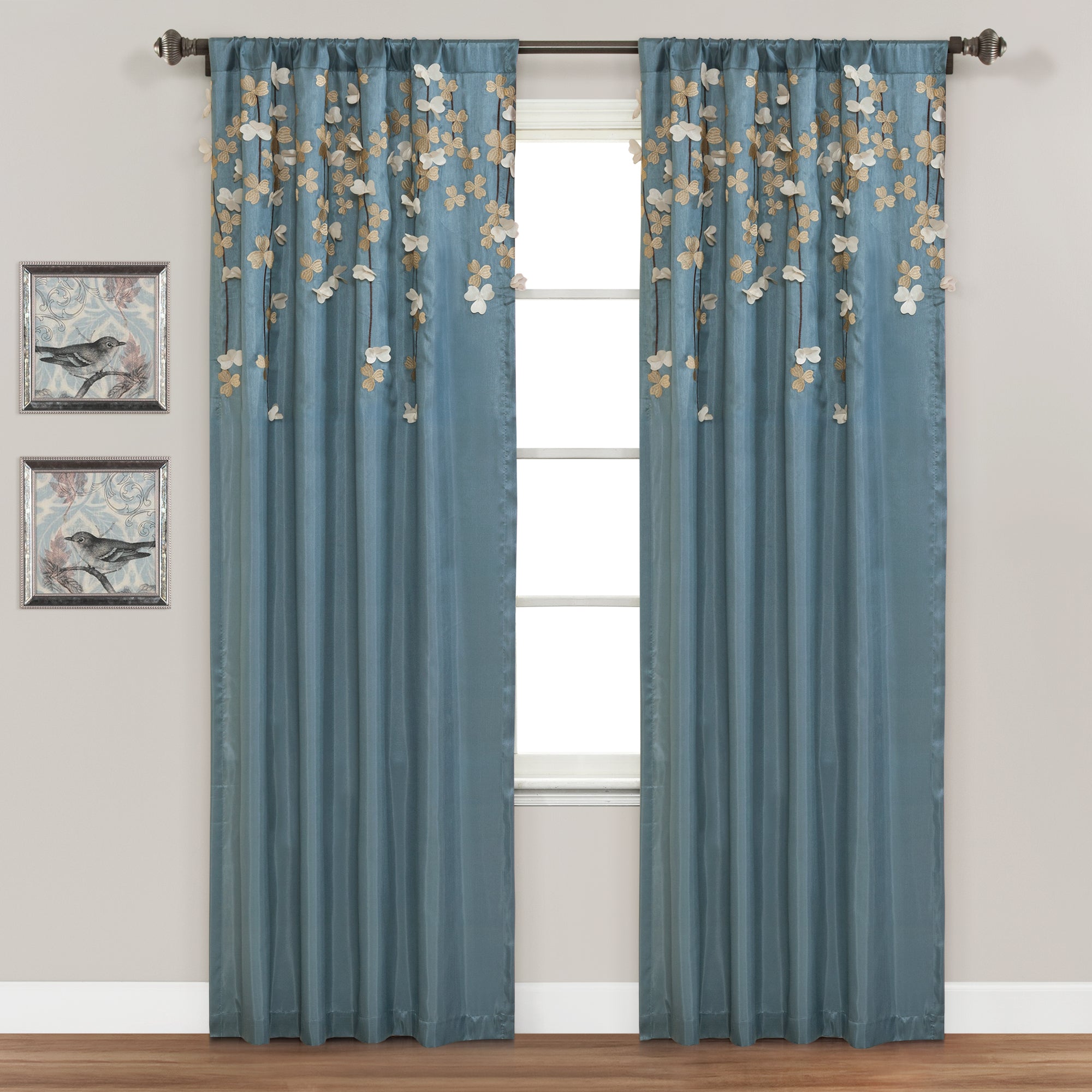 Flower Drops Window Curtain