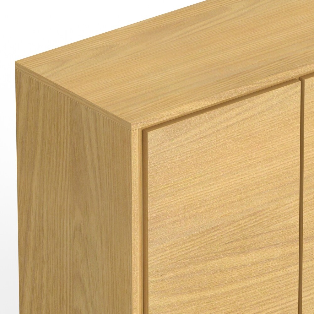 WYNDENHALL Mitchell SOLID WOOD and Metal 39 inch Wide Modern Industrial Medium Storage Cabinet   39\